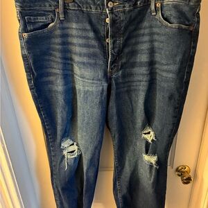 Old Navy Blue Straight Leg Women's Jeans